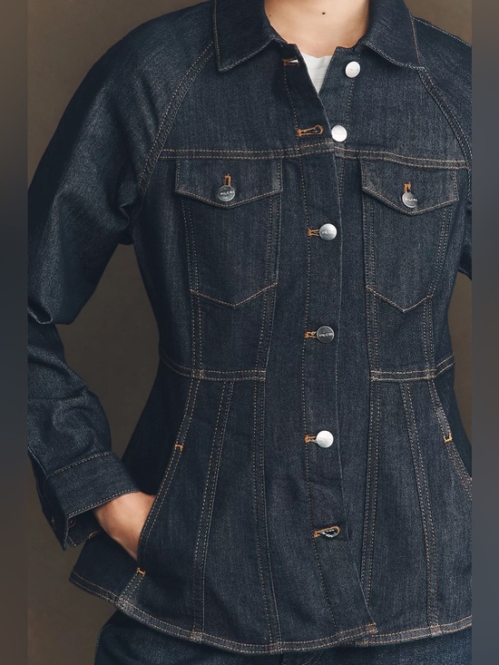 Pilcro Jackets & Blazers - Anthropologie Pilcro Peplum Denim Jacket